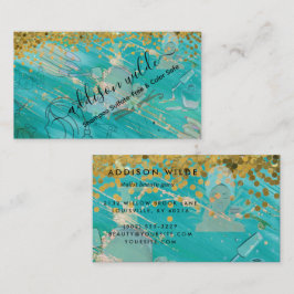 Holografisches Signatur-Script Modern Glam Glitter Visitenkarte