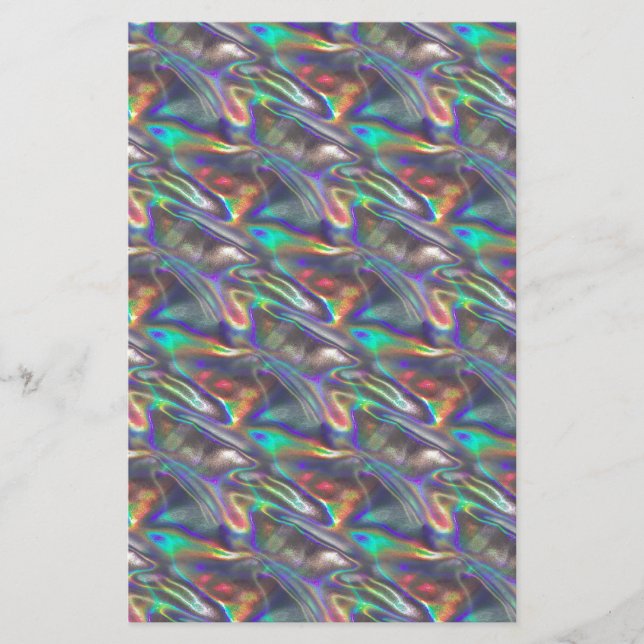 holografisches Silber Briefpapier (Vorderseite)