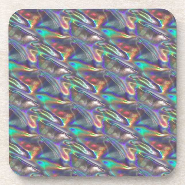 holografisches Silber Getränkeuntersetzer (Vorderseite)