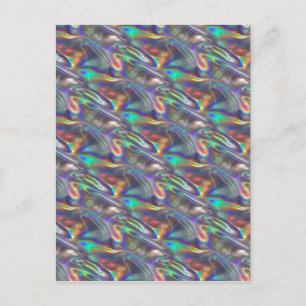 holografisches Silber Postkarte