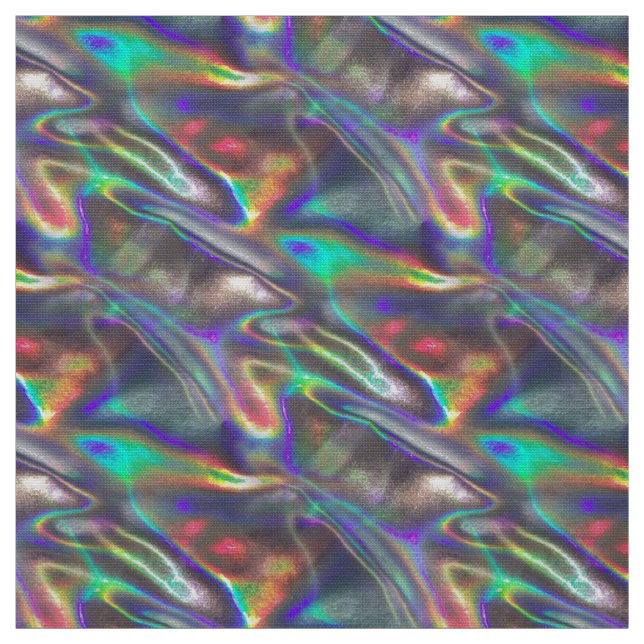 holografisches Silbergewebe Stoff (Muster)