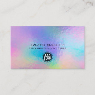 Holografisches Skript Modernes Logo für Markenbeze Visitenkarte