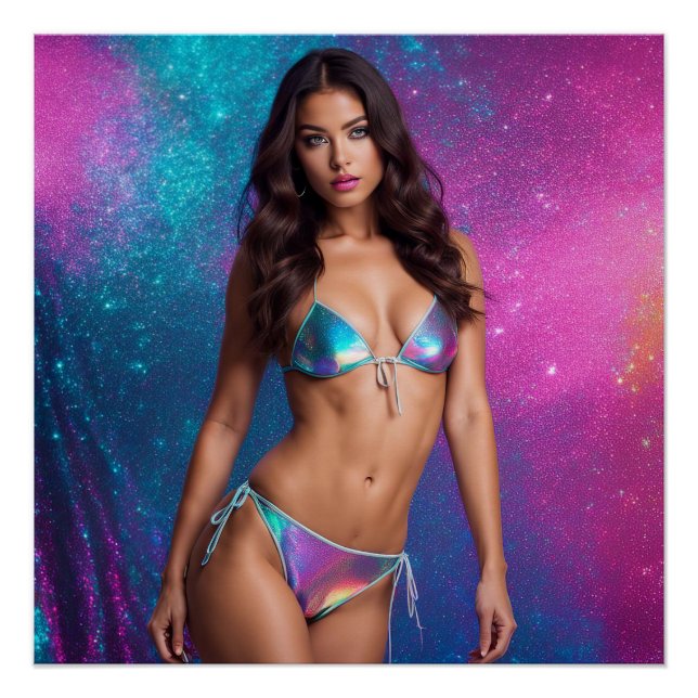 Holografisches Swimsuit Poster (Vorderseite)