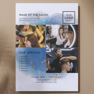 Holografisches Unterschriftenskript Modern Glam Gl Flyer