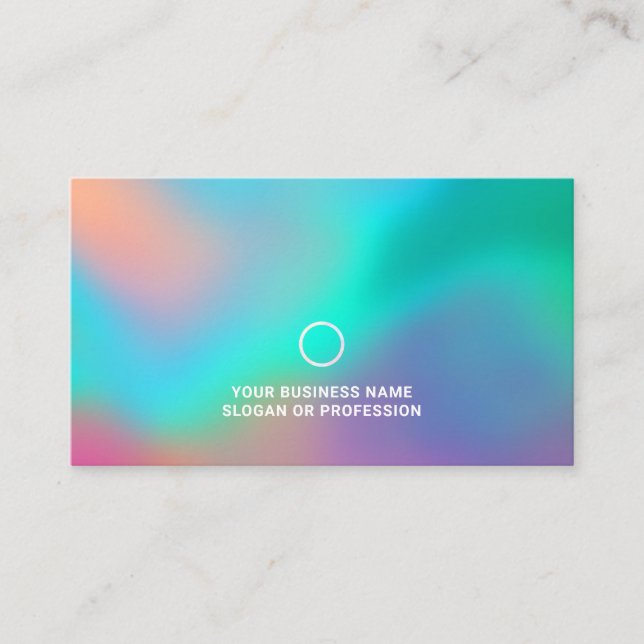 Holografisches Wonderland | Berufliches Rainbow-Lo Visitenkarte (Vorderseite)