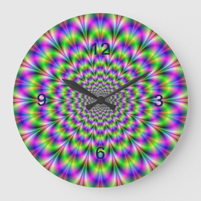 Hologram Clock Große Wanduhr (Vorderseite)
