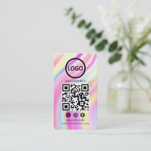 Hologram, Custom Cards Modern, Social Media QR Visitenkarte