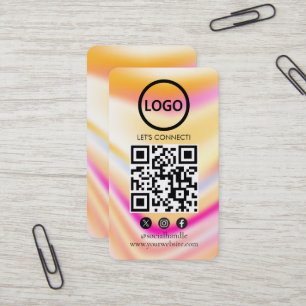 Hologram, Custom Cards Modern, Social Media QR Visitenkarte