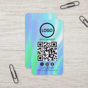Hologram, Custom Cards Modern, Social Media QR Visitenkarte