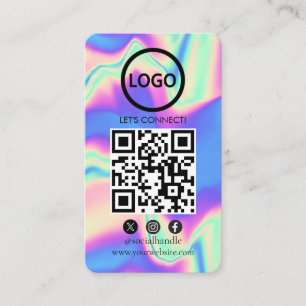 Hologram, Custom Cards Modern, Social Media QR Visitenkarte