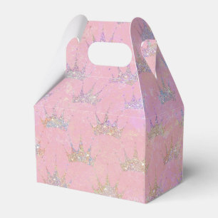 Hologram Holograph Glitzer Crown Pink Swirl Marmor Geschenkschachtel
