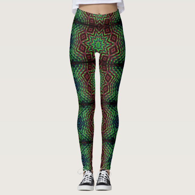 Hologramm 3 Design Leggings (Vorderseite)