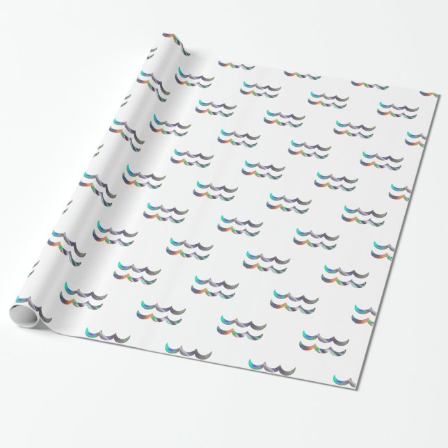 Hologramm Aquarius Geschenkpapier (Ungerollt)
