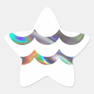 Hologramm Aquarius Stern-Aufkleber