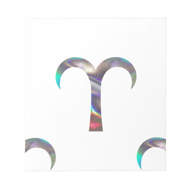 Hologramm Aries Notizblock (Vorderseite)