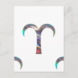 Hologramm Aries Postkarte