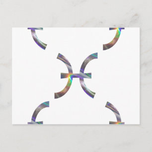 Hologramm Fische Postkarte