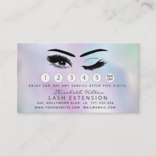 Hologramm für Lashes Visitenkarte