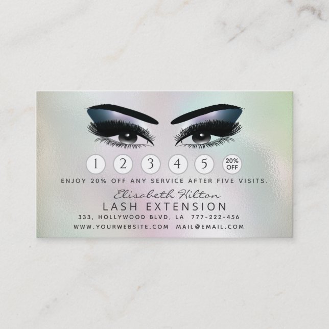 Hologramm für Lashes Visitenkarte (Vorderseite)