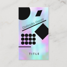 Hologramm für moderne geometrische Formen Visitenkarte