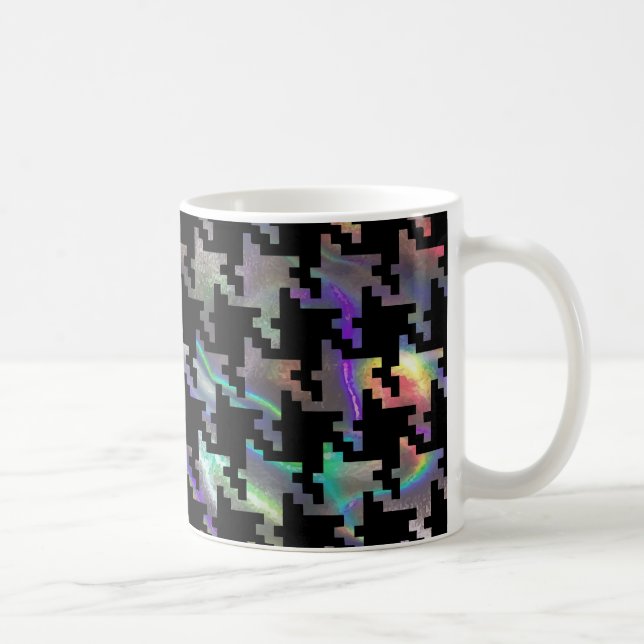 Hologramm-Hahnentrittmuster Kaffeetasse (Rechts)