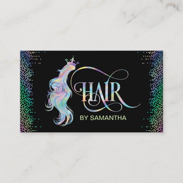 Hologramm Hair-Stylistin Visitenkarte (Vorderseite)