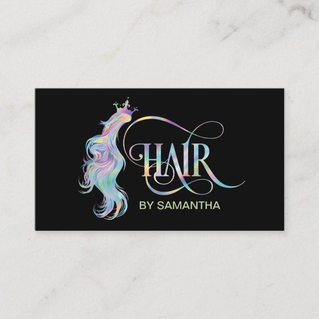 Hologramm Hair-Stylistin Visitenkarte (Vorderseite)