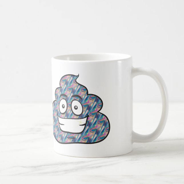 Hologramm kackend Emoji Kaffeetasse (Rechts)