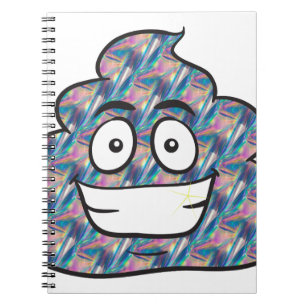 Hologramm kackend Emoji Notizblock