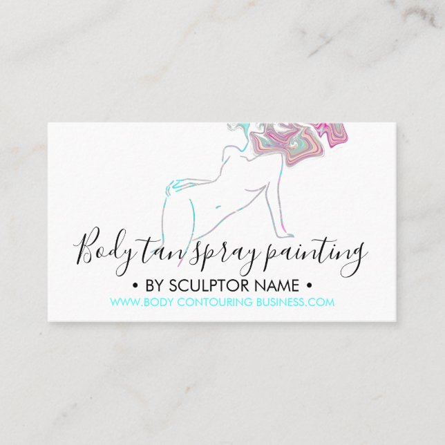 Hologramm Körperbildhauerei Visitenkarte (Vorderseite)