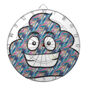 Hologramm-Kot-Emoji Dartscheibe