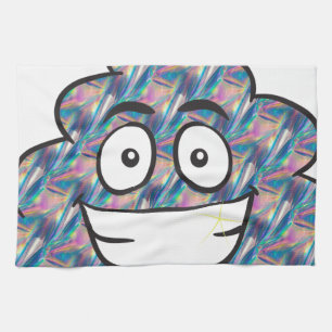 Hologramm-Kot-Emoji Handtuch