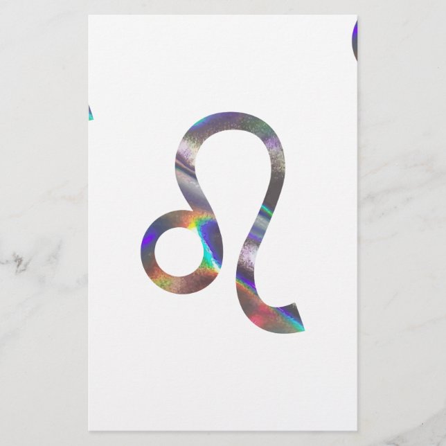 Hologramm Leo Briefpapier (Vorderseite)