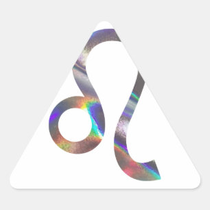Hologramm Leo Dreieckiger Aufkleber