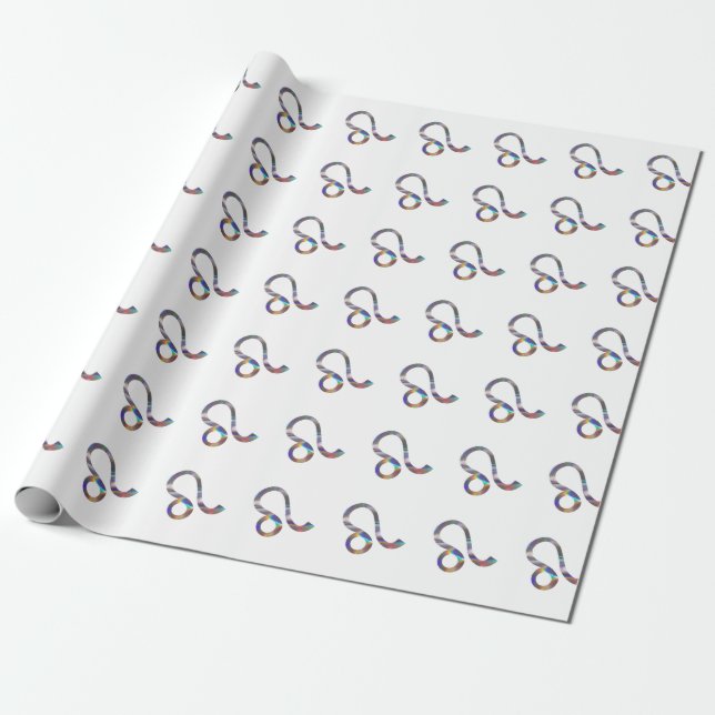 Hologramm Leo Geschenkpapier (Ungerollt)