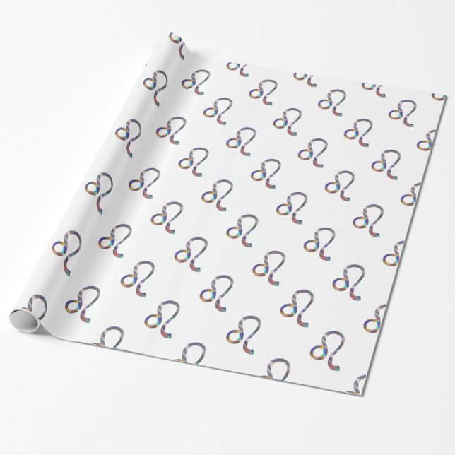 Hologramm Leo Geschenkpapier (Ungerollt)
