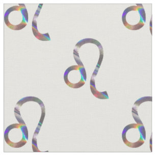 "Hologramm-Leo ","holografischer Leo","silberner L Stoff