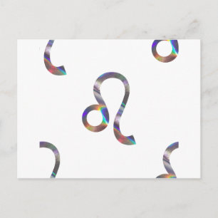 Hologramm Leo Postkarte