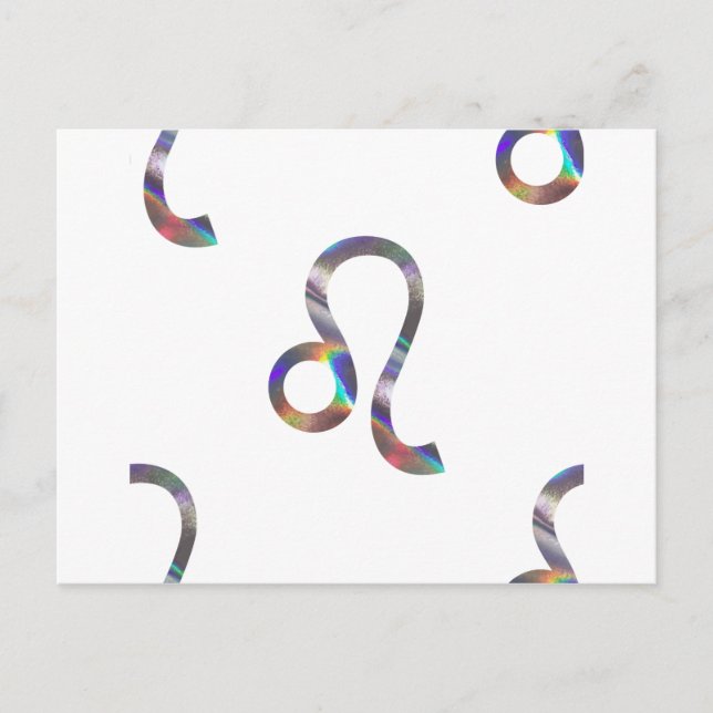 Hologramm Leo Postkarte (Vorderseite)