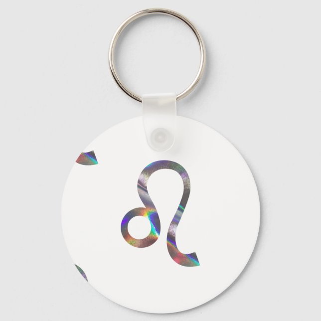 Hologramm Leo Schlüsselanhänger (Vorderseite)