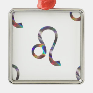 Hologramm Leo Silbernes Ornament