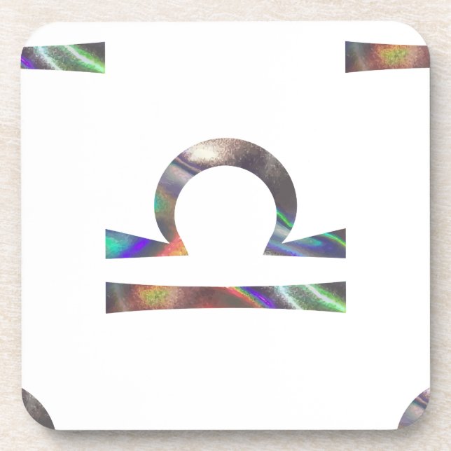 Hologramm Libra Untersetzer (Vorderseite)