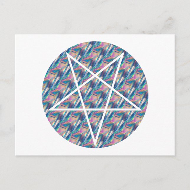 Hologramm-Pentagramm Postkarte (Vorderseite)