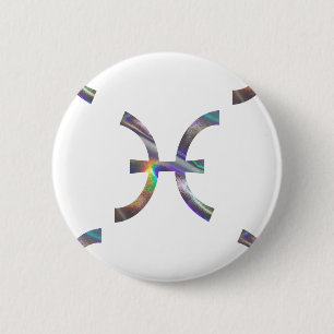 Hologramm Pisces Button