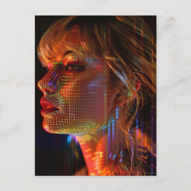 Hologramm Pop Postkarte (Vorderseite)