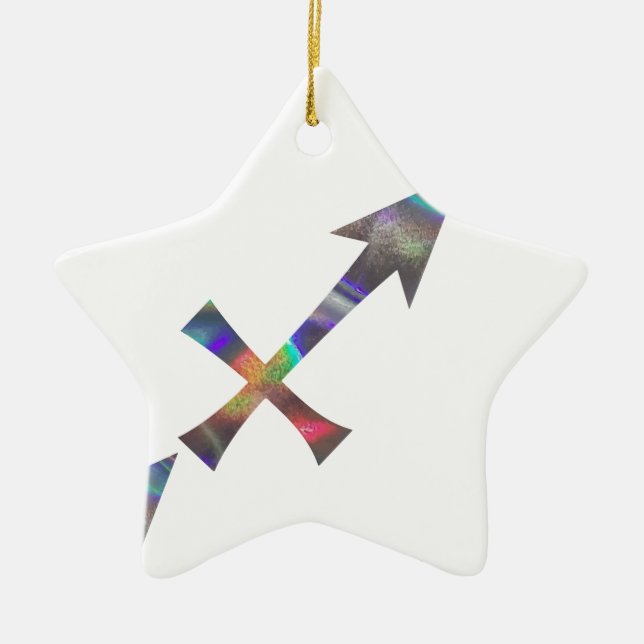 Hologramm Sagittarius Keramikornament (Vorne)