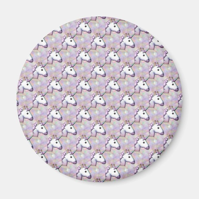 Hologramm unicorn emoji magnet (Vorne)