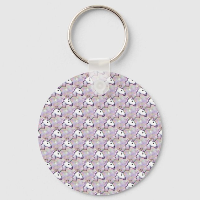 Hologramm unicorn emoji schlüsselanhänger (Vorderseite)