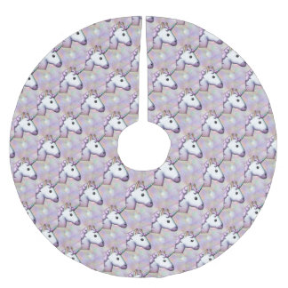 Hologramm unicorn emoji xmas Weihnachtsbaumrock Polyester Weihnachtsbaumdecke