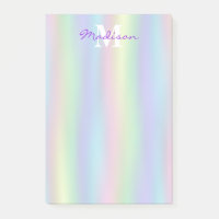 Hologramme arc-en-ciel doux| Notes de post-it mono